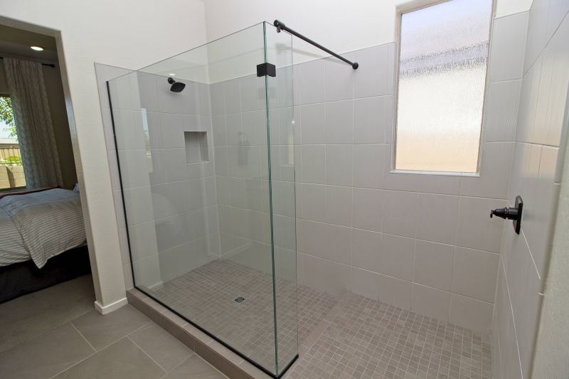 Walk-in Shower with Black Frame